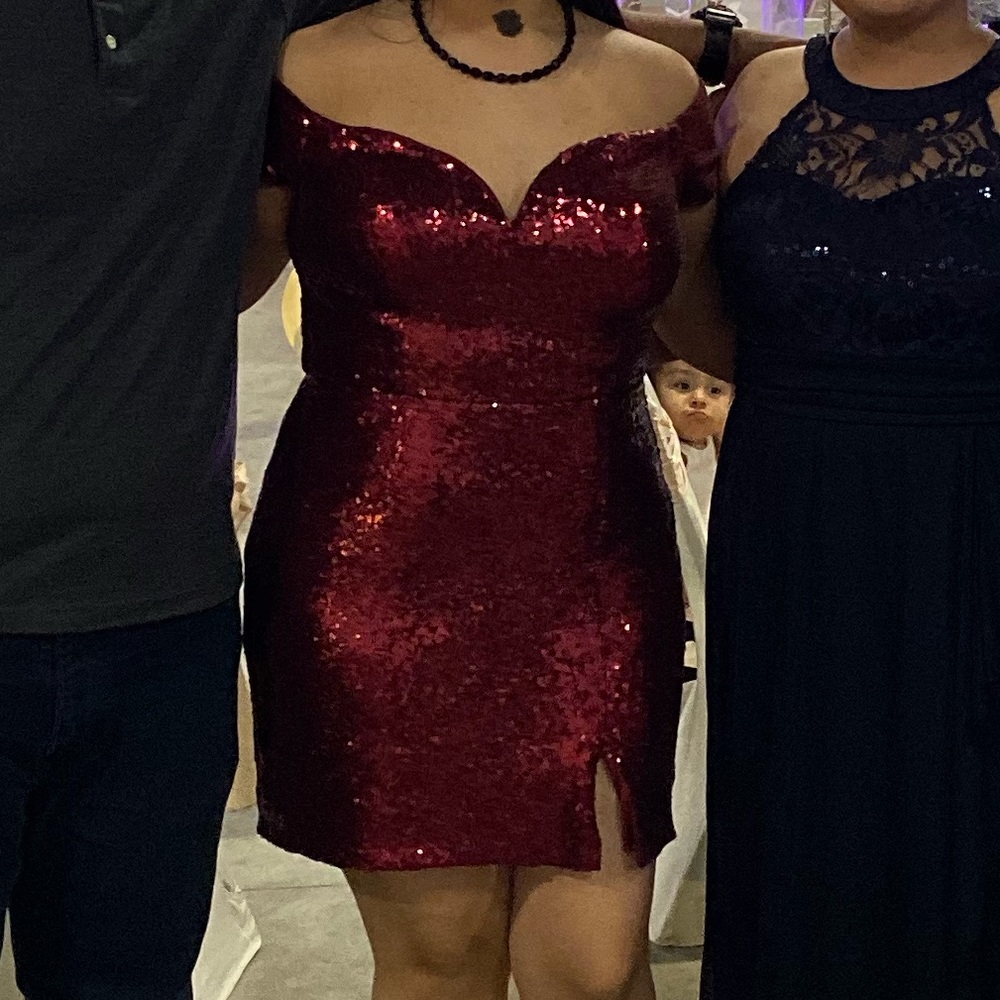 Red Sequin Dress